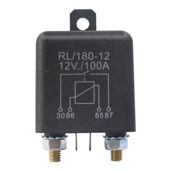 Relais De Démarrage Voiture 12V 100A - Relais à 4 Broches Normalement Ouvert, Pour Contrôle Batterie, Applications Haute Puissance