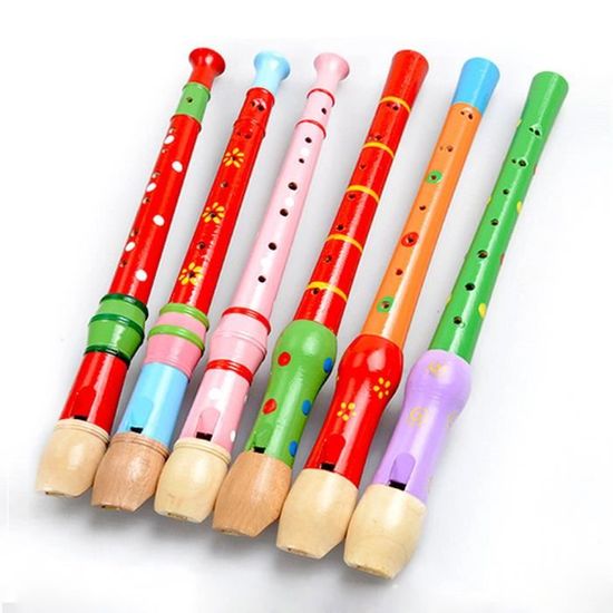 Jouets Enfants,Cadeau éducatif de jouet éducatif de bugle de Hooter de flûte en bois coloré pour léducation précoce denfants,Jouets Pour Enfants 