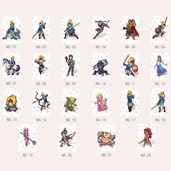 22 Full Set NFC PVC Tag Card ZELDA BREATH OF THE WILD WOLF LINK for Switch HYYT Store