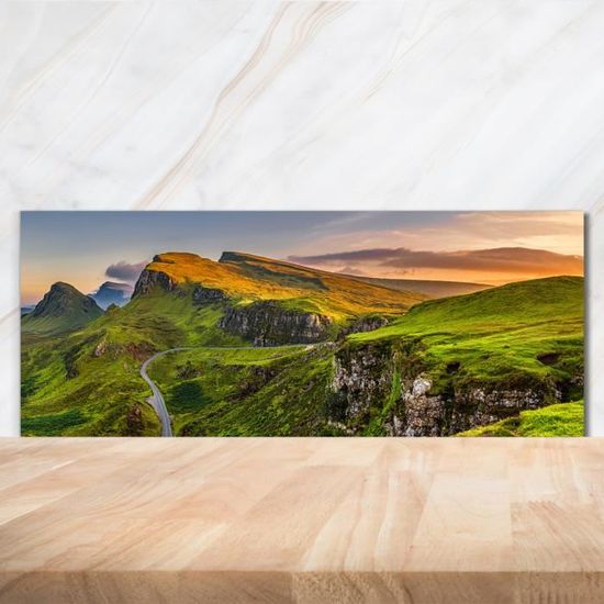 Panneau De Cuisine En Verre Tulup 125x50cm - Déco Murale Lavande - Facile à Nettoyer