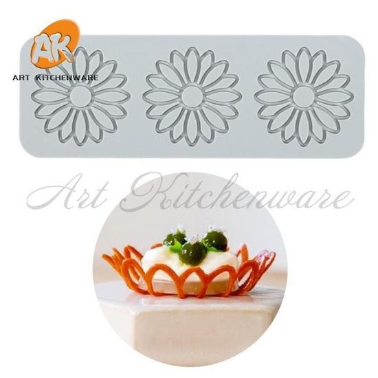 Set De 4 Moules En Silicone Fleurs 3D - Pour Bougies, Savon, Chocolat, DIY - Qualité Alimentaire, Réutilisable