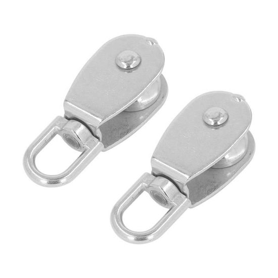 3 Pièces Poulie De Câble En Forme De U Robuste Roue Unique Bloc De Poulie De Corde Accessoires