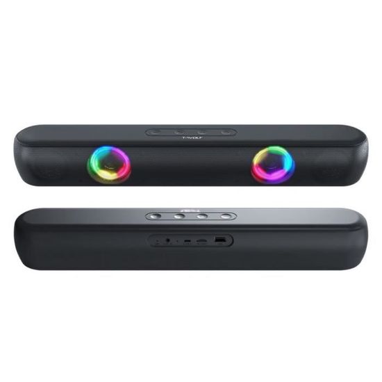 Enceinte de bureau stéréo sans fil avec hautparleur Bluetooth et