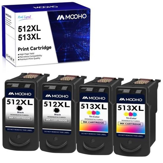 Cartucce D'inchiostro Compatibili Per Stampanti Canon - PG-512XL E CL-513XL, Alta Resa E Qualità