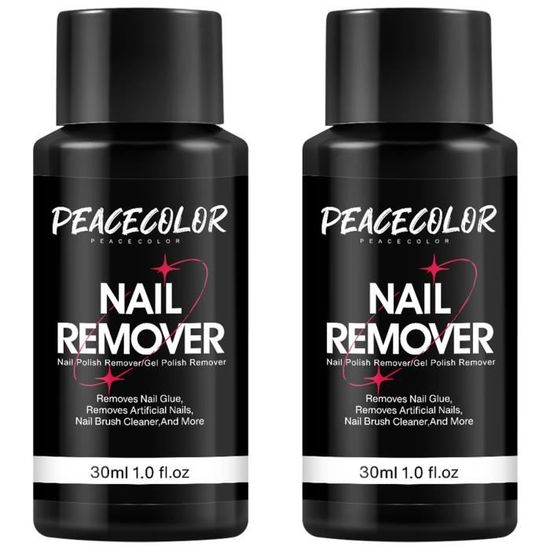 PEACECOLOR Cleaner Ongles Degraissant,2pcs 30ml Dissolvant de Vernis à
