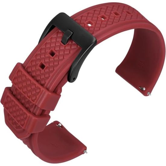 Bracelet De Montre En Caoutchouc Silicone Avec Boucle De Réglage - Neuf Avec étiquettes - Couleur Non Spécifiée