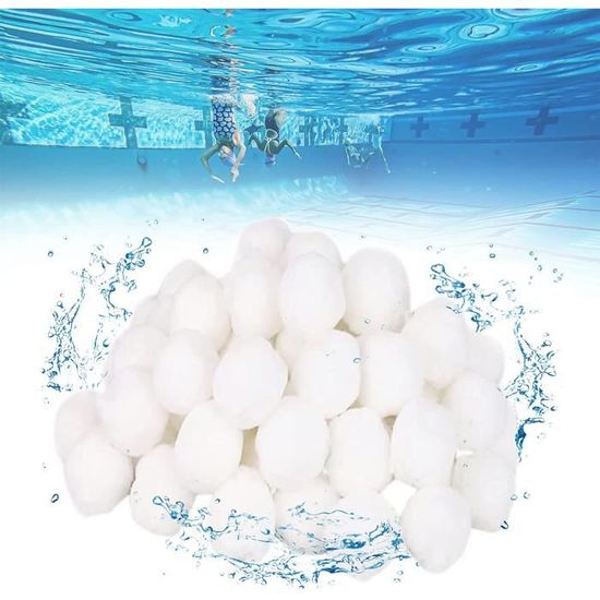 Filtre à Sable Balles Filtrantes 1400 g pour système de filtration à sable - Remplace 25 kg de sable filtrant Blanc NAIZY