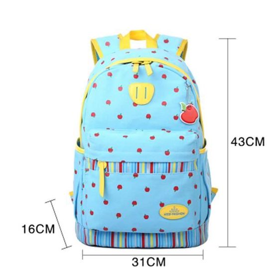 Sac à Dos Scolaire 44 Cm - Poche Ordinateur 14", Multiples Compartiments, Tissu Résistant - Ado/Adulte