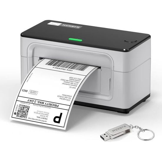 Imprimante d'étiquettes thermiques directes à grande vitesse, Machine à  écrire pour étiquettes 4x6, Imprimante de codes à barres