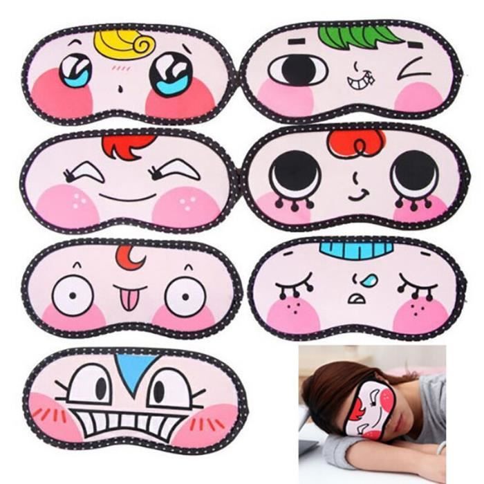 Bandeau pour les yeux en Satin doux, masque de sommeil créatif et amusant, aide au sommeil pour