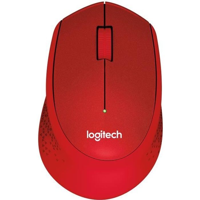 LOGITECH Souris Silencieuse M330 Silent Plus - Sans fil - Rouge