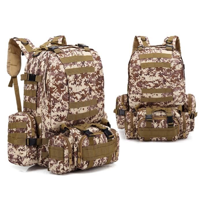 55L Molle Outdoor Bag Camping Randonnée Trekking Sac à dos BRF90606010B_7274