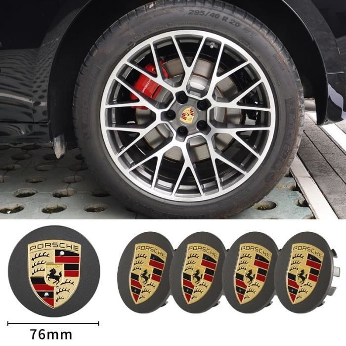 4 x caches moyeux Porsche 76mm gris centre roue logo Pour Porsche Cayenne Cayman Panamera boxster 911/718