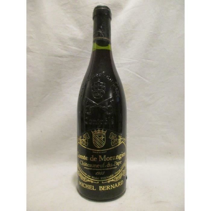 châteauneuf du pape michel bernard comte de morangie rouge 1988 - rhône