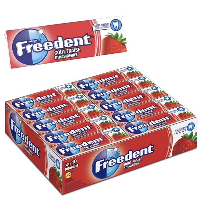Freedent Fraise (Boîte de 30 pièces)