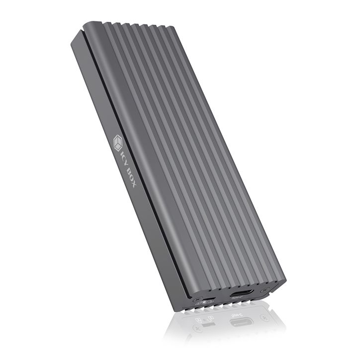 M.2 zu USB 3.1 Host, Aluminium, M-Key Sockel, NVMe RaidSonic 0,000000 Noir