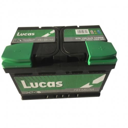 Batterie de démarrage Lucas Premium LB3 LC096 12V 70Ah / 640A