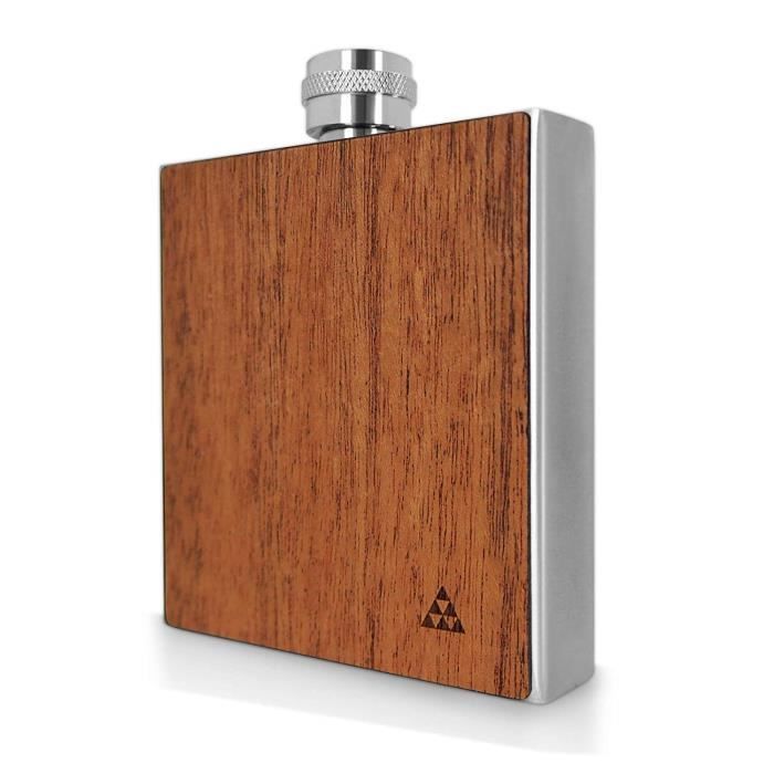 Flasque à Alcool - SMARTWOODS - fait main 15 x 10 x 2,5, Merbau