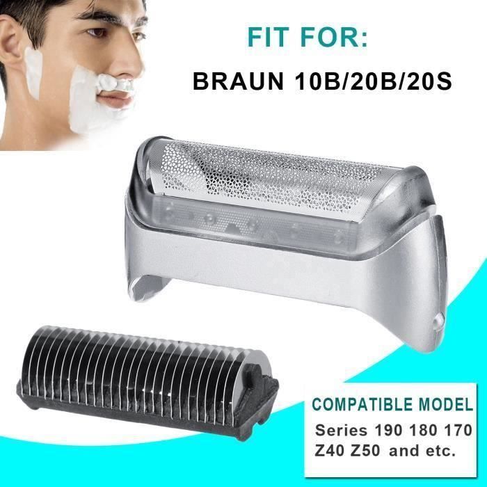 Shaver Feuille Rasoir Grille Rasage et Lames Pour Braun 10B 20B 20S Série 190 180 170 Z40 Z50 ma46984