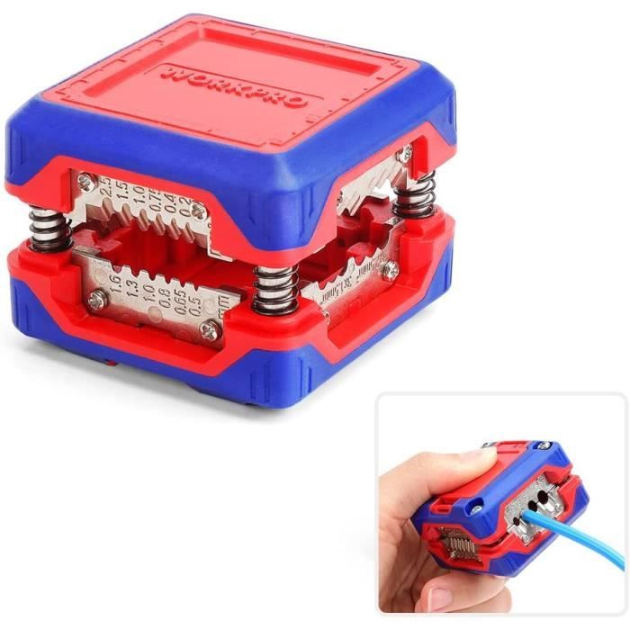 Dénudeur Pince à Dénuder Innovante,Outil de Dégainage pour Câble Massif 6-24 AWG,SAT/RG6,RG59 Câble Basse Tension Universel 4-16 mm²