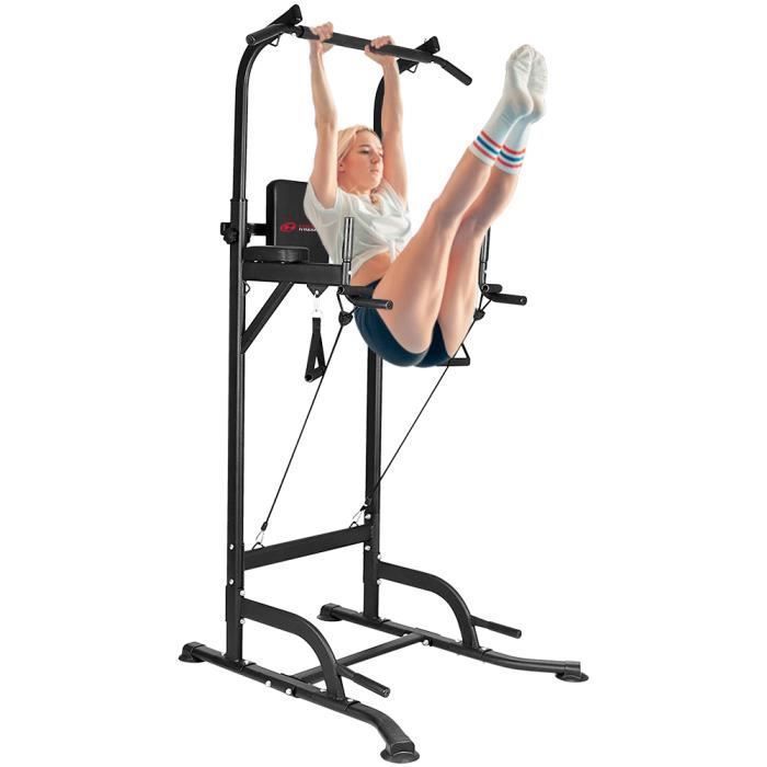 Station Traction dips Multifonctions, Station musculation, Chaise Romaine Banc de Musculation