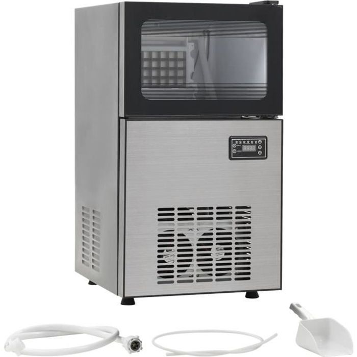 Rainbowin® Appareil à glaçons 420 W Noir 45 kg - 24 h