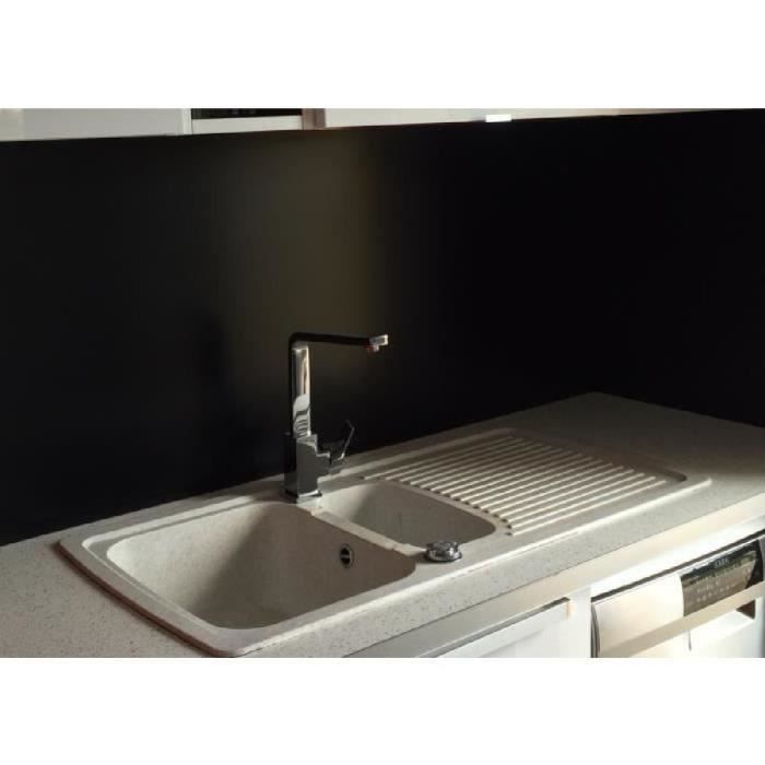 Credence Noir RAL 9005 - H 55 cm x L 90 cm-Fond de hotte