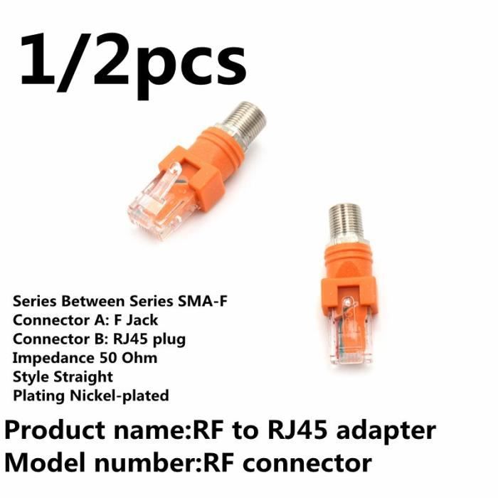 Connecteur de Type F RF femelle à RJ45 mâle, adaptateur de coupleur de baril Coaxial, adaptateur Coaxi objet decoratif SSP3035