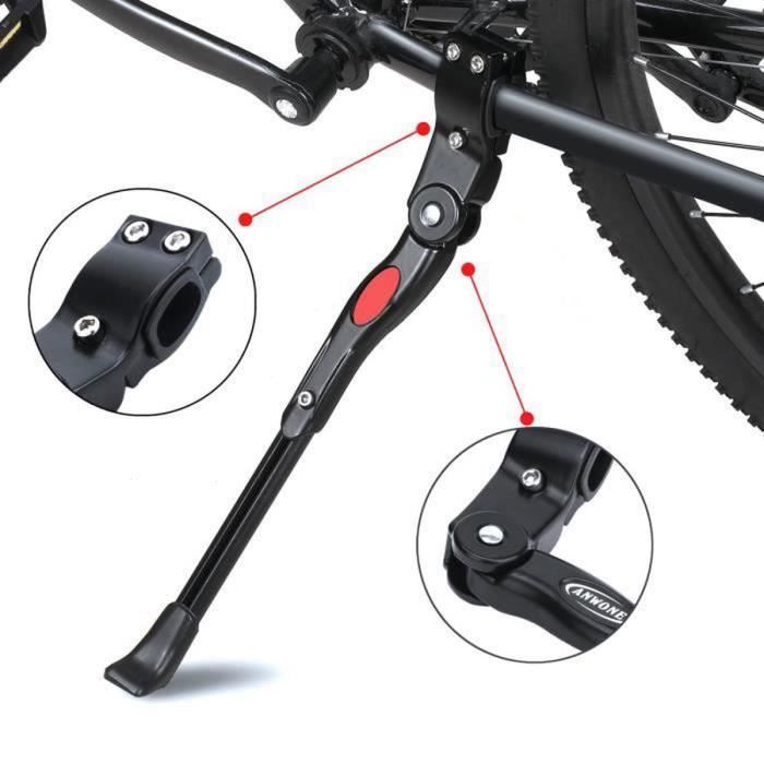 Réglable Bequille VTT Velo Laterale, Alliage d'aluminium MTB Bike Stand, Universel Ajustable Vélo 22\