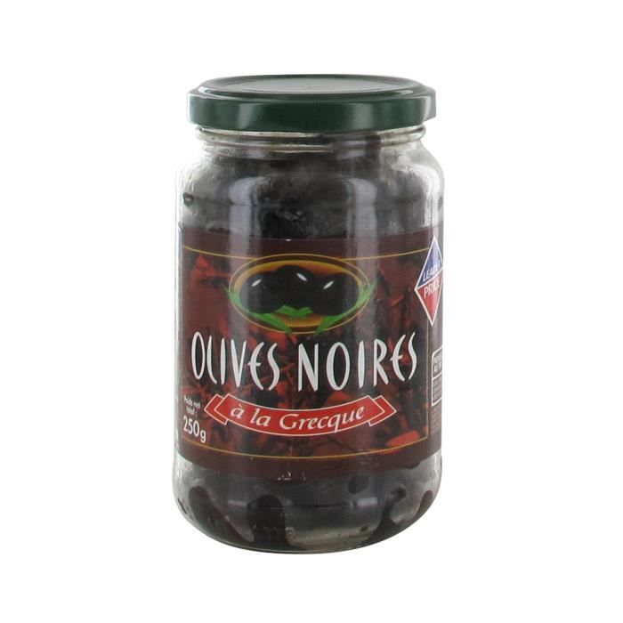Olives noires à la grecque - 250g