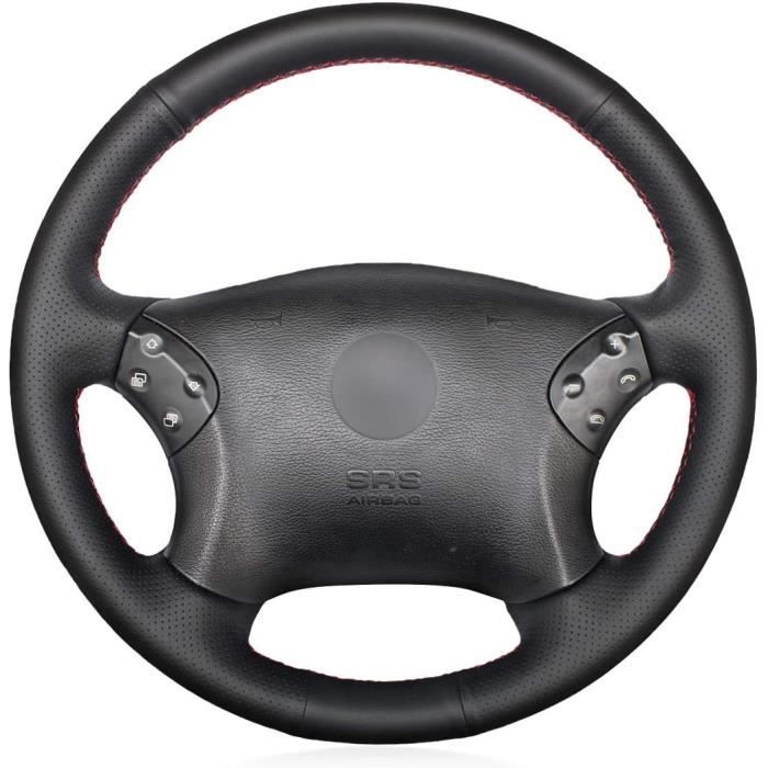 Volant Et Moyeu De - Housse Voiture Personnalisée Cuir Synthétique Noir Mercedes Benz W203