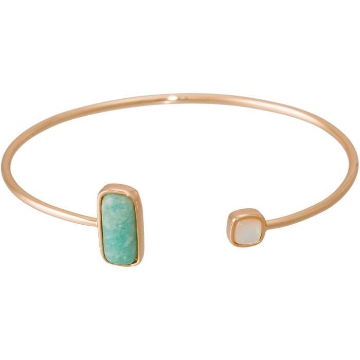 Bracelet -Dorine- Amazonite et Nacre