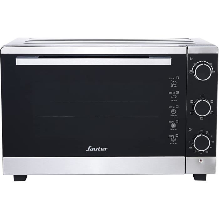 Sauter SMF46MX Mini four Multifonction Capacite 46L 5 positions de cuisson 1800W Chaleur tournante Accessoires Tourneb