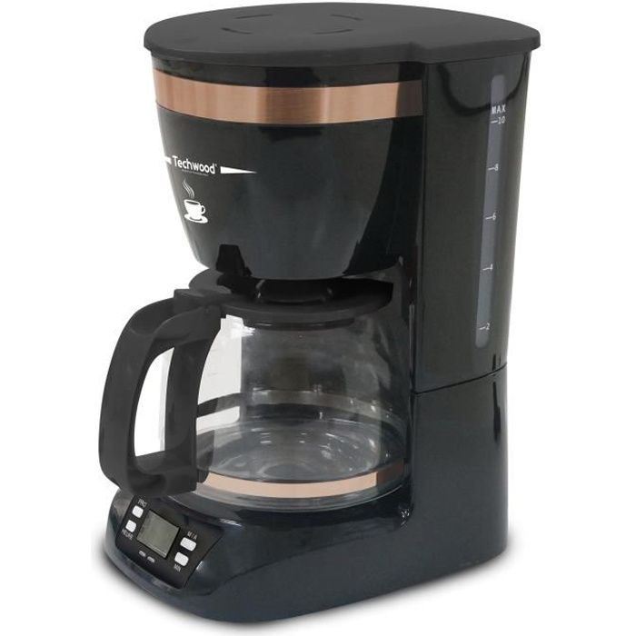 TECHWOOD TCA-911 Cafetière filtre programmable – Noir