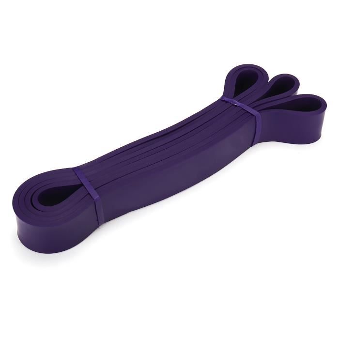 TEM PSA Bande de Résistance élastique Latex Naturel Musculation pour Fitness Pilates Yoga Gym Entraînement 32mm Violet