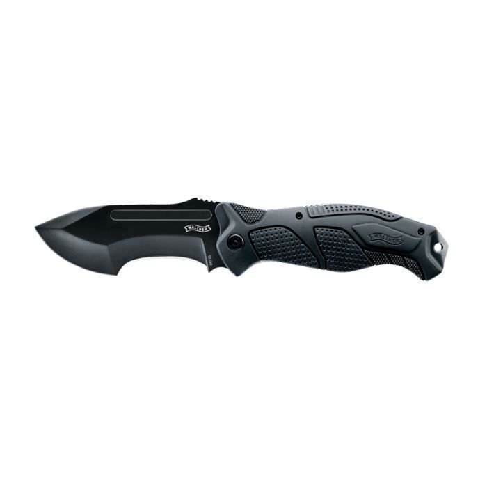Walther 5.0761, Unique, Tactical knife, Acier inoxydable, Caoutchouc, Noir, 24 cm