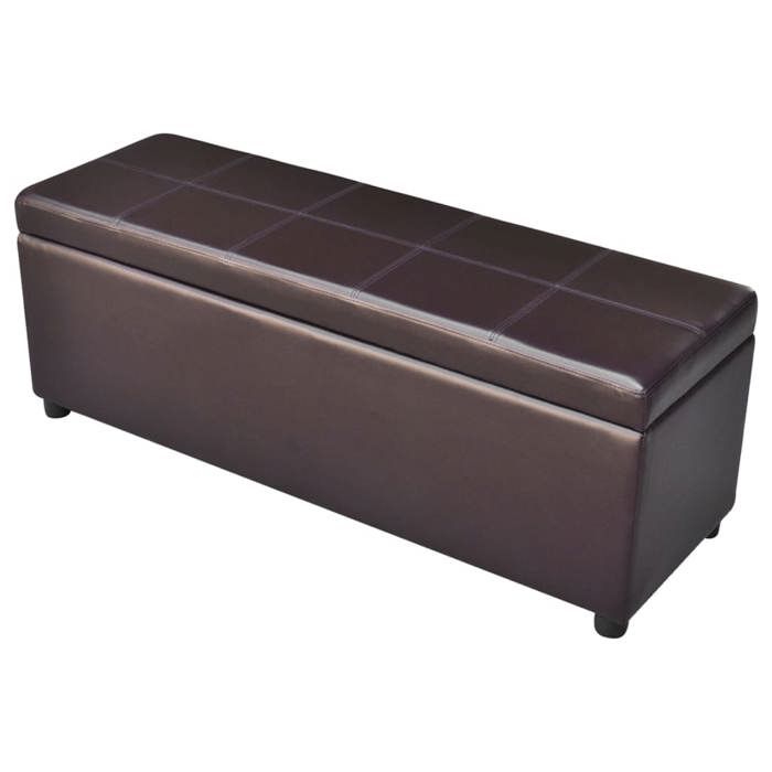 vidaXL Long banc de rangement Bois Marron 241064