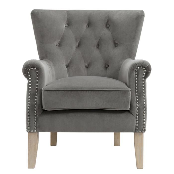 Dorel Chaise longue tapissée en tissu gris Dorel Chaise longue tapissée en tissu gris
