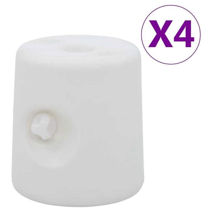 (Blanc)Lot de 4 Poids de lestage Poids de tonnelle contemporain PE Blanc 724730