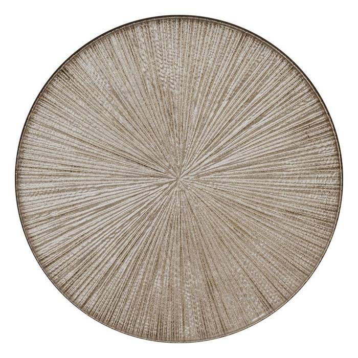 Assiette plate de présentation Gloria D.33cm champagne - Atmosphera Créateur dintérieur Assiette plate de présentation Gloria D.33cm champagne - Atmosphera Créateur dintérieur
