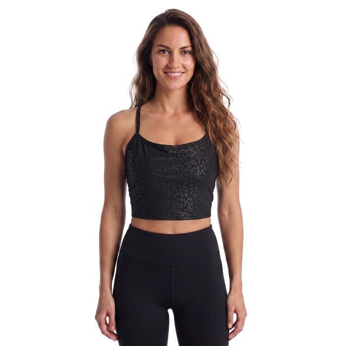 Soutien-gorge de sport pour femme GapFit 804208-Noir à motifs