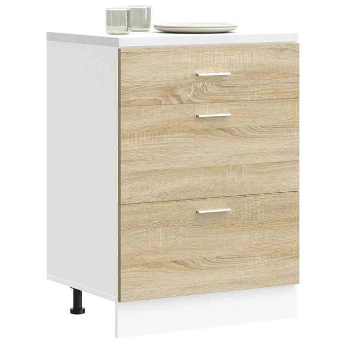 Meuble bas de cuisine - vidaXL - Chêne Sonoma - Bois d'ingénierie ...