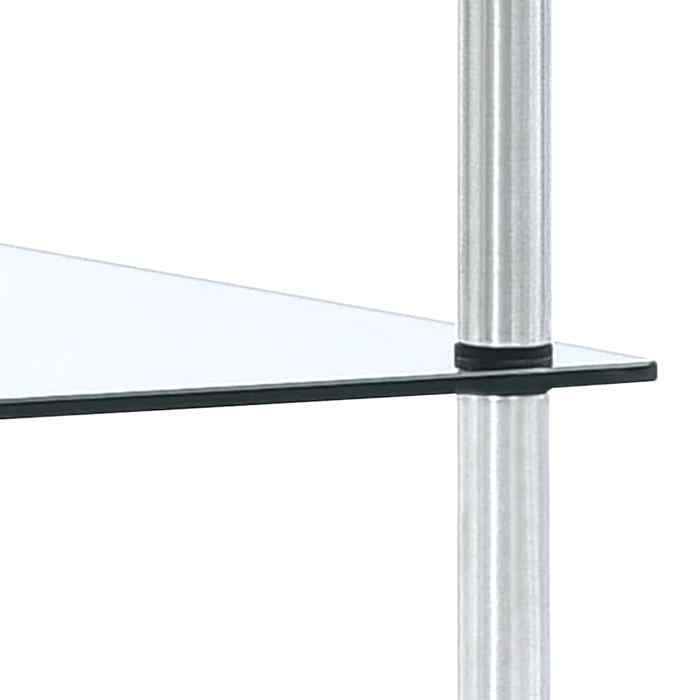 (SOLDES DEC)Meuble Étagère - vidaXL - support 4 niveaux Transparent 40x40x100 cm Verre trempé 01_1253429