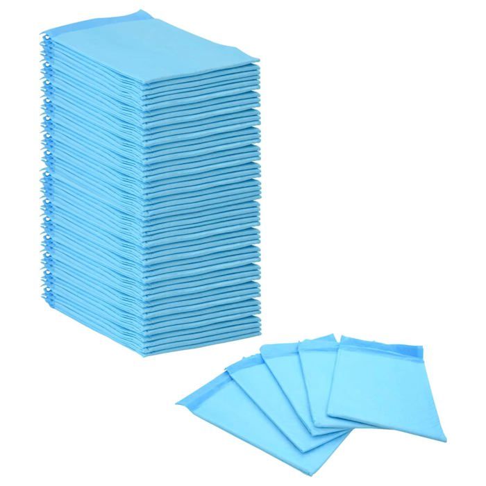 Tapis dentraînement pour animaux - vidaXL - Bleu et Blanc - 60x60 cm - Tissu non tissé - Absorbant - Jetable Tapis dentraînement pour animaux - vidaXL - Bleu et Blanc - 60x60 cm - Tissu non tissé - Absorbant - Jetable