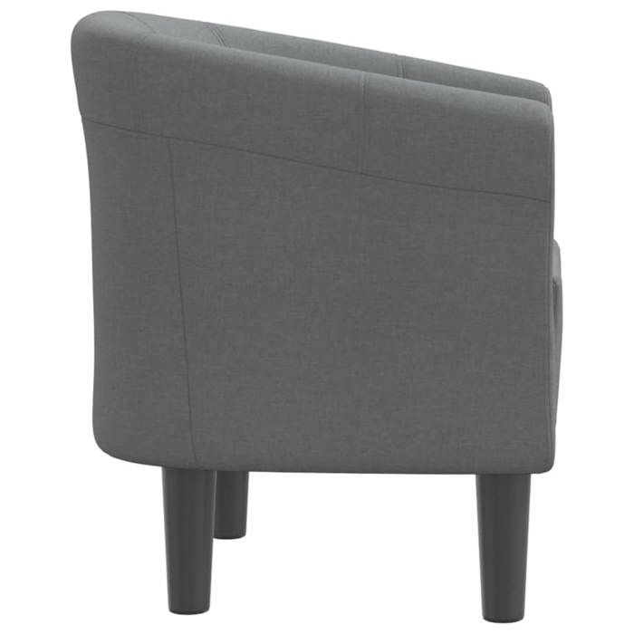 TOP 2026 Chaise salon/Fauteuil cabriolet - pour 1 personne - gris foncé tissu - 70x56x68 cm FF4627