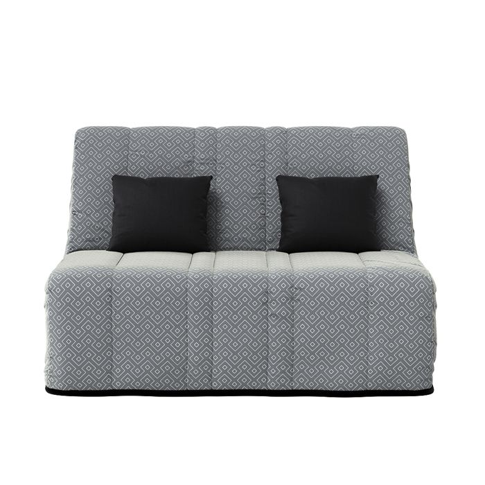 Banquette convertible GAIA BZ couchage 160x200 avec 2 coussins OFFERTS Geometrik Gris Banquette convertible GAIA BZ couchage 160x200 avec 2 coussins OFFERTS Geometrik Gris