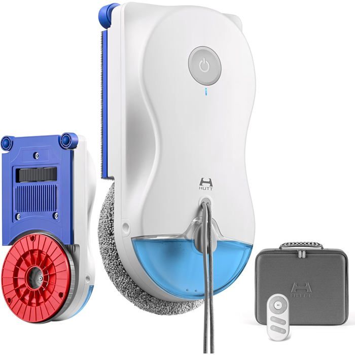 Hutt R10 Robot Nettoyeur de Vitres avec Système de Nettoyage Hybride Humide/Sec 7000Pa Double Spray HydroJet