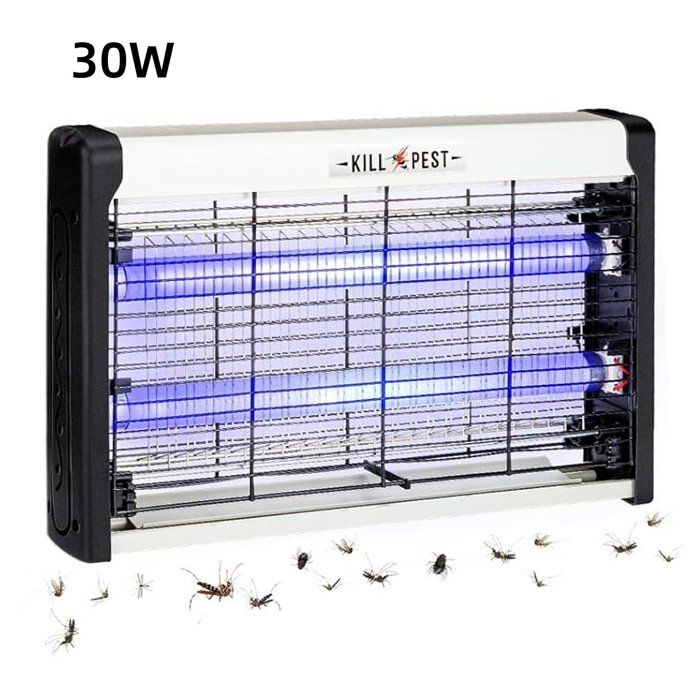 Lampe Anti Moustique Électrique 30W Piège à Moustique Intérieur Extérieur Lumière Bleue Puissant 2800V pour Habitat Terrasse Jardin