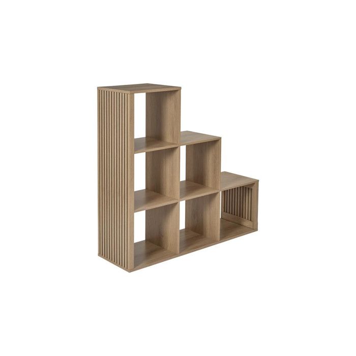 Étagère Escalier 6 Cases Klaus 102cm Marron
