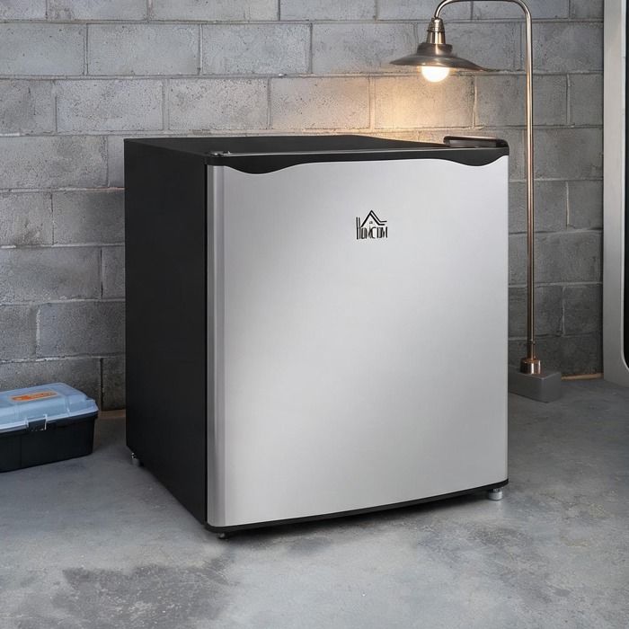 Congélateur coffre compact 35 L en acier polished silver thermostat 5 niveaux -14 à -24°C 47 x 442 x 488 cm